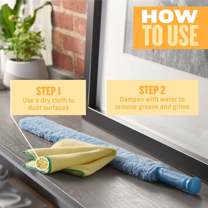 E-Cloth High Performance Dusting Cloth - Microfiber Dusters for Cleaning, Supplies for Housekeeping - Washable Cloths for Cleaning - Reusable Microfiber Cleaning Cloths - 2 Pack - Image 2
